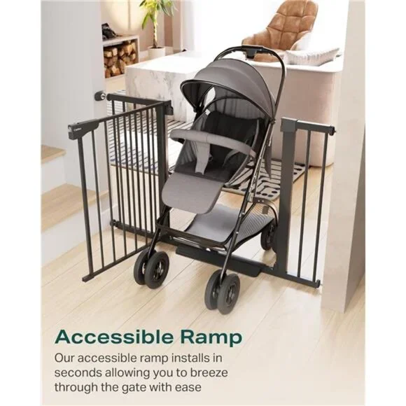 29.7-46 Baby Gate for Stairs, Mom's Choice Awards Winner-Auto Close Dog Gate